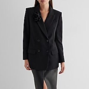 Express Double Breasted Black Blazer